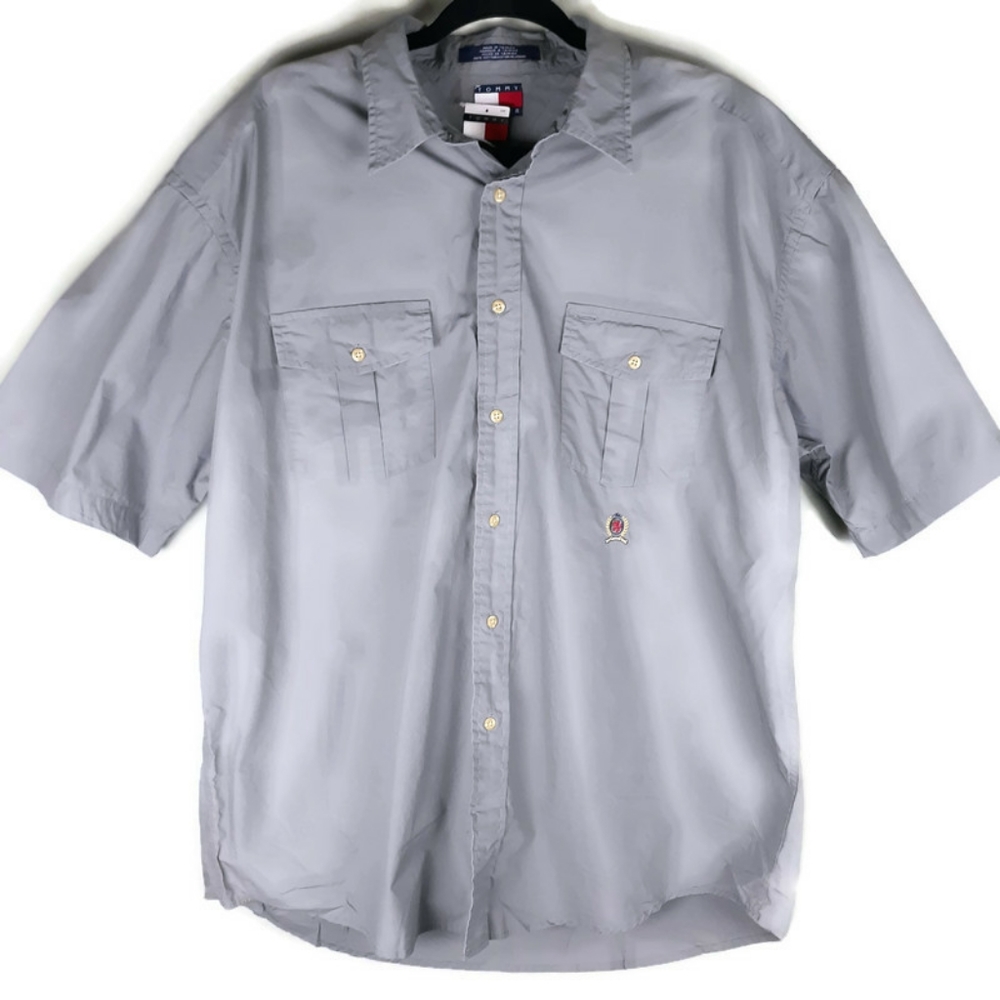 Tommy Hilfiger Button Up XL Gray